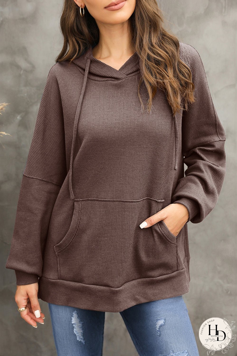 Warm Waffle Knit Hoodie