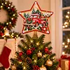 DIY Diamond Painting Christmas Tree Topper Star, Acrylic Holiday Tree Top Decoration with Spring Base, Removable Tabletop Christmas Decor