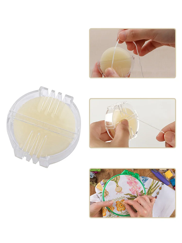 Water-soluble Embroidery Thread Beeswax Block with Box DIY Cross