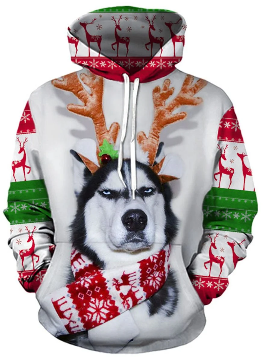 Fashion Christmas Sweater 3D Printing Couple Sweatshirt