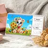 Little Bear Diamond Art Monthly Flip Tabletop Calendar January 2027 - December 2028 Small Desktop Calendar Planner 24 Months for Living Room Bedroom Office Desk Gift Giving