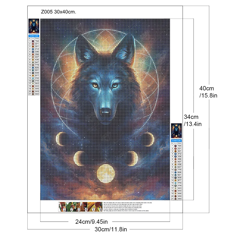 Diamond Painting - Full Round Drill - Wolf(Canvas|30*40cm)