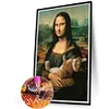 (Grande Taille) Mona lisa-peinture diamant ronde compl&egrave;te-40*60cm