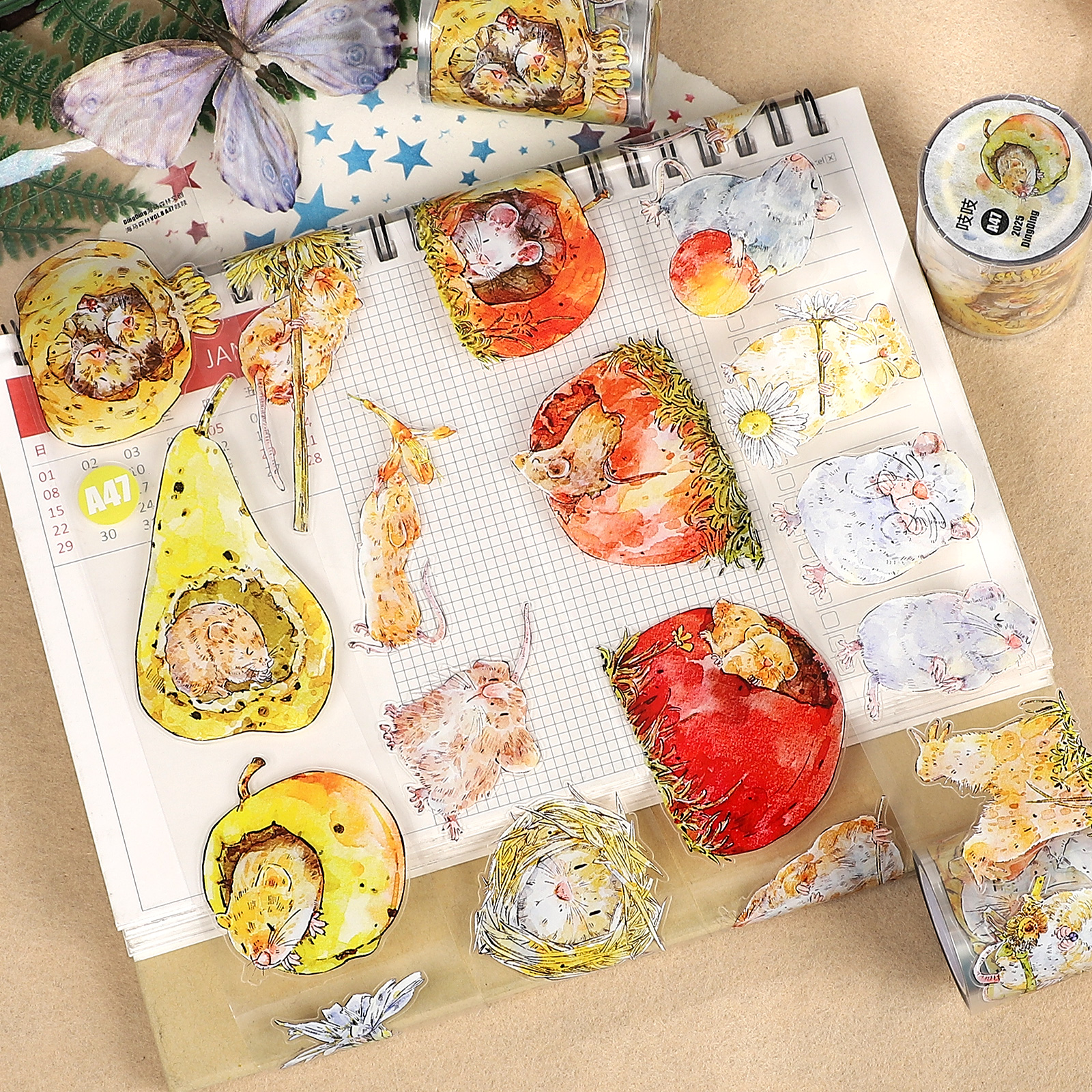 PET 테이프 - 50mm * 500cm 귀여운 애완동물 쥐 삐걱거림