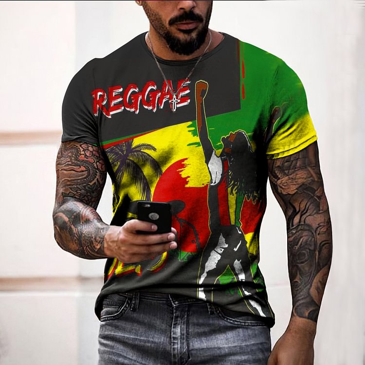 Reggae Festival Men's Casual Short Sleeve T-Shirt