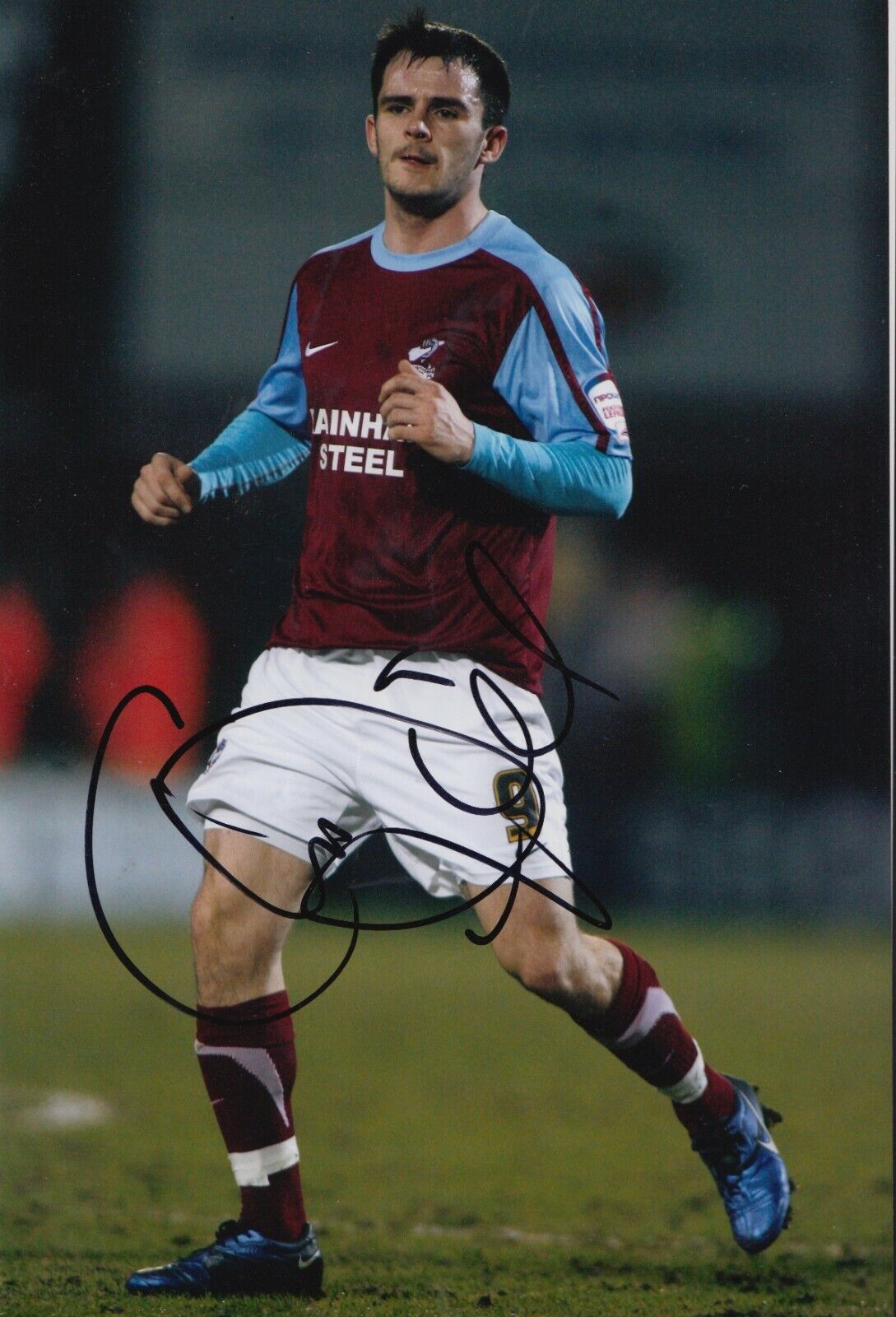 Chris Dagnall Hand Signed 12x8 Photo Poster painting - Scunthorpe United Autograph.