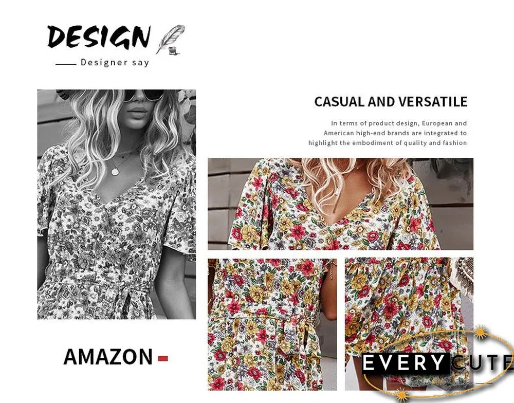 Design Women's Waist Down Dress Print Sexy Skirt