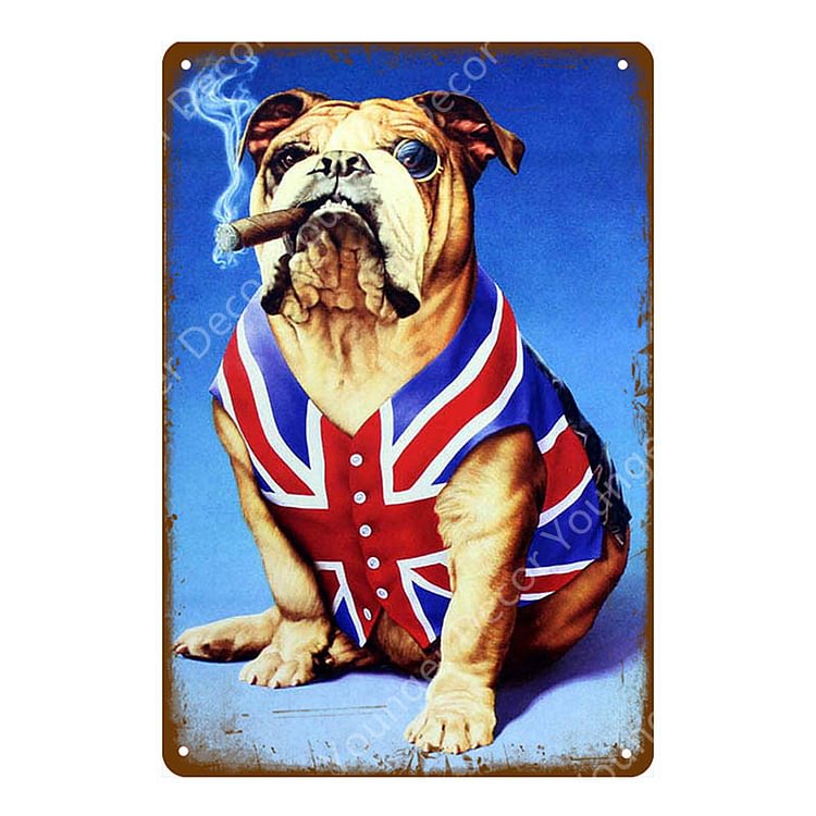 Bull Dog - Vintage Tin Signs/Wooden Signs - 7.9x11.8in & 11.8x15.7in