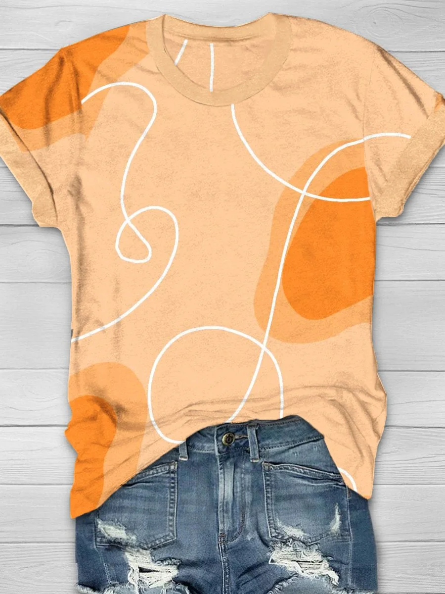Orange aesthetic Simple T-Shirt