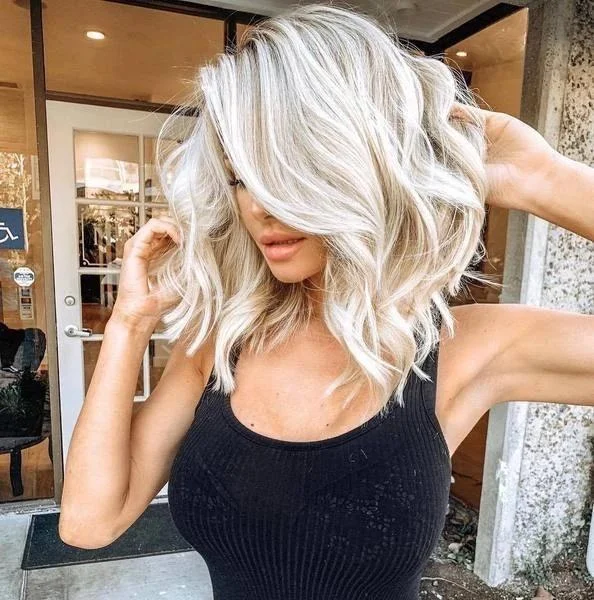 2020 Hot Short White Wigs-elleschic