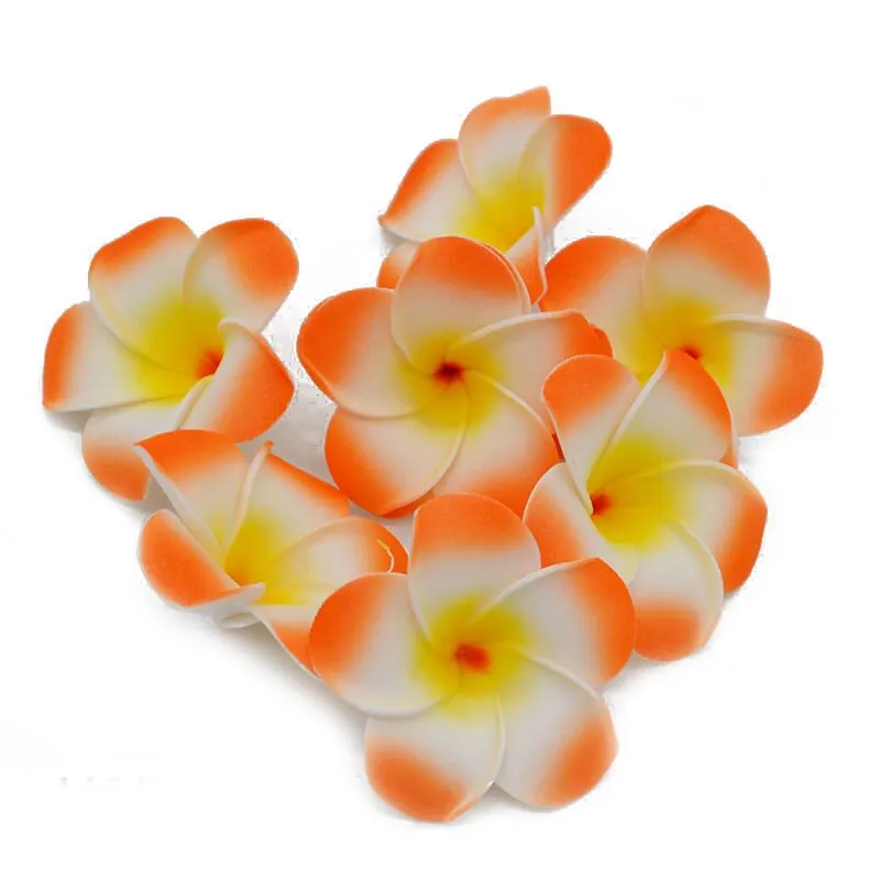 10Pcs/lot Plumeria Hawaiian PE Foam Frangipani Artificial Flower Headdress Flowers Egg Flowers Wedding Decoration Party Supplies