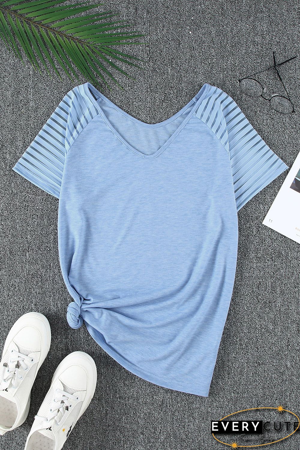 Striped Raglan Sleeve Tee