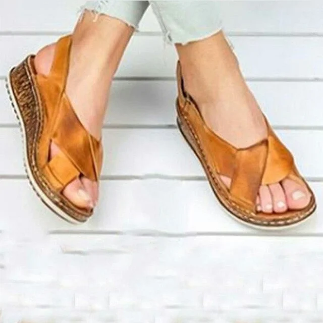 Women Sandals Summer Female Shoes Women's Peep Toe Wedge Woman Comfortable Plus Size Female Platform Ladies  New 2020