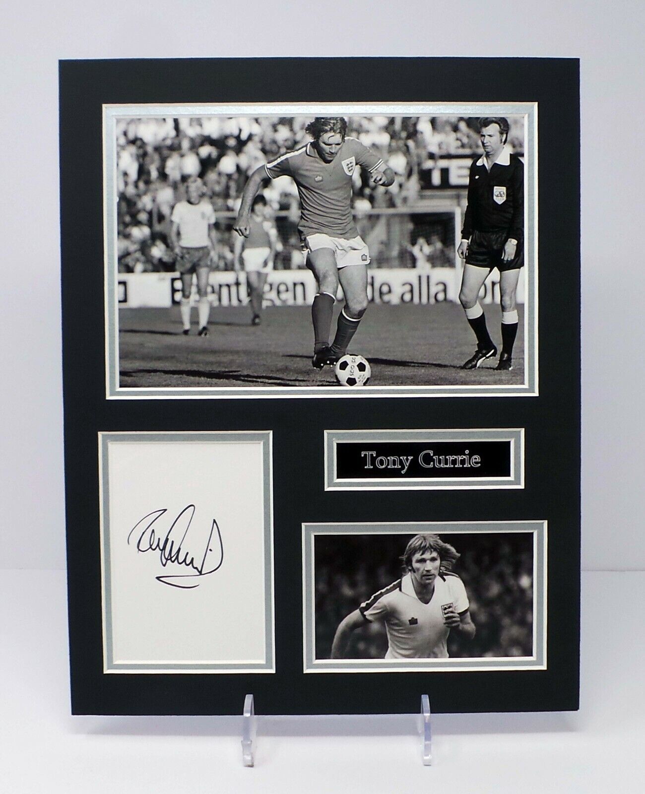 Tony CURRIE Signed Mounted England Photo Poster painting Display AFTAL RD COA Sheff Utd Leeds