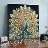Framed Diamond Painting - Special Shaped - Peacock (25x25cm)