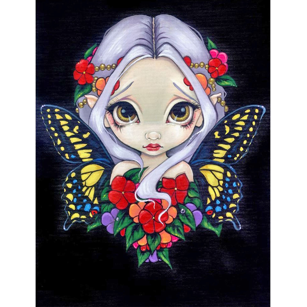 

Big Eyes Doll - 11CT Stamped Cross Stitch - 40*50CM, 501 Original
