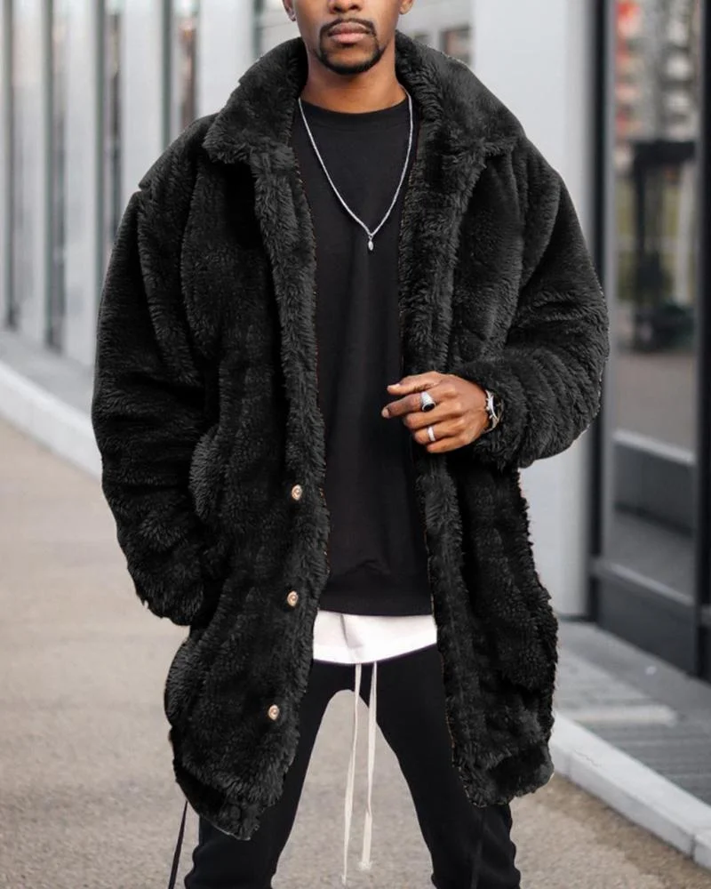 Men's mid-length coat jackets