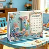 DIY 2027 Diamond Painting Calendar Art Kit Paper Desk Calendar Desktop Decoration Craft Kit