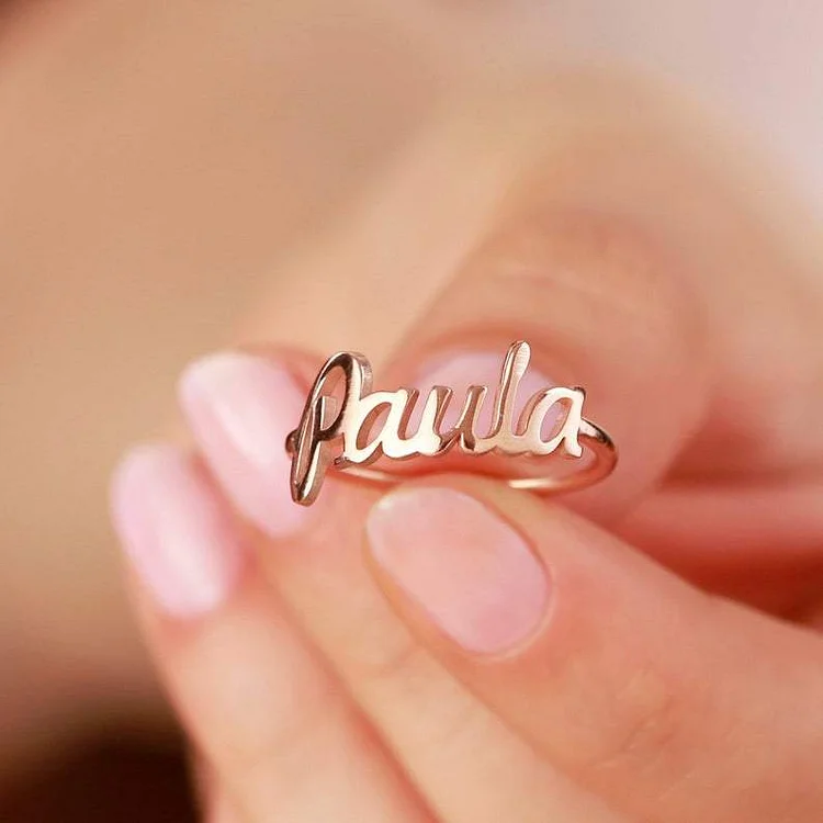 Personalized Name Ring Stackable Custom Rings