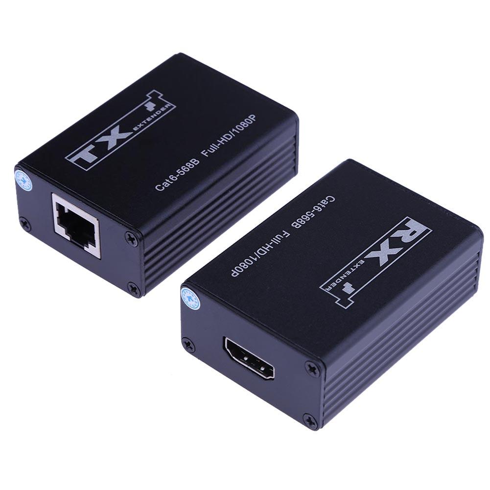 

1080P HDMI-compatible Network Extender Adapter Over Single Cat 6-568B 30m Transmission, 501 Original