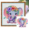 (Stamped/Counted) Elephant - 18CT Cross Stitch 20*20cm/7.87*7.87in