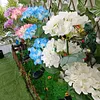 Solar LED Hydrangea Flower Light 10H Lighting Time Ground Plug Flower Light for Garden Pathway Patio Backyard Landscape Decor