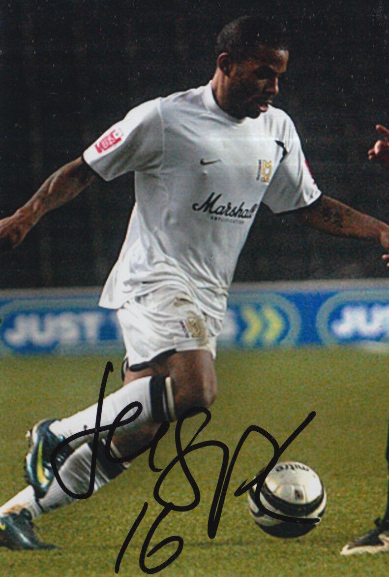 MK DONS HAND SIGNED JASON PUNCHEON 6X4 Photo Poster painting 1.