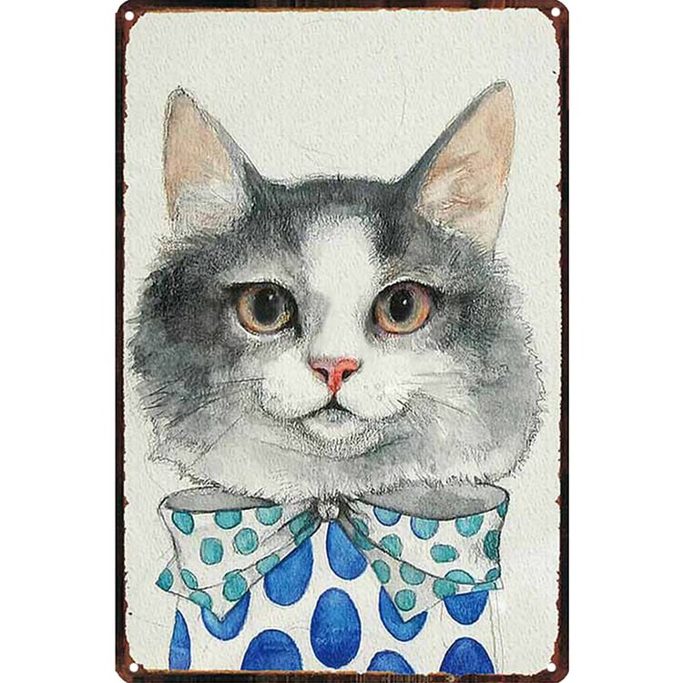 Japanese Cat - Vintage Tin Signs/Wooden Signs - 7.9x11.8in & 11.8x15.7in