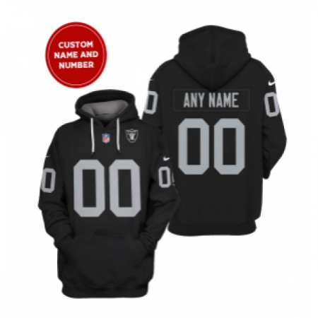 Men's Las Vegas Raiders Active Player Custom 2021 Black Pullover Hoodie C6ER