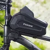 1.5L Bike Front Frame Bag Hard Shell Cycling Pouch for Road Bikes Mountain Bikes