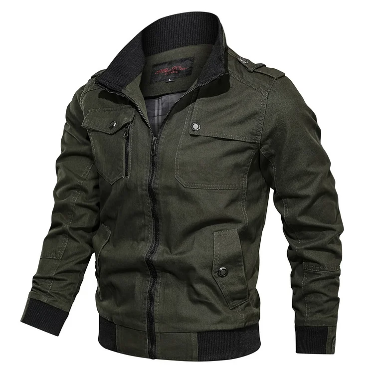 BrosWear Stand Up Collar Casual Jacket