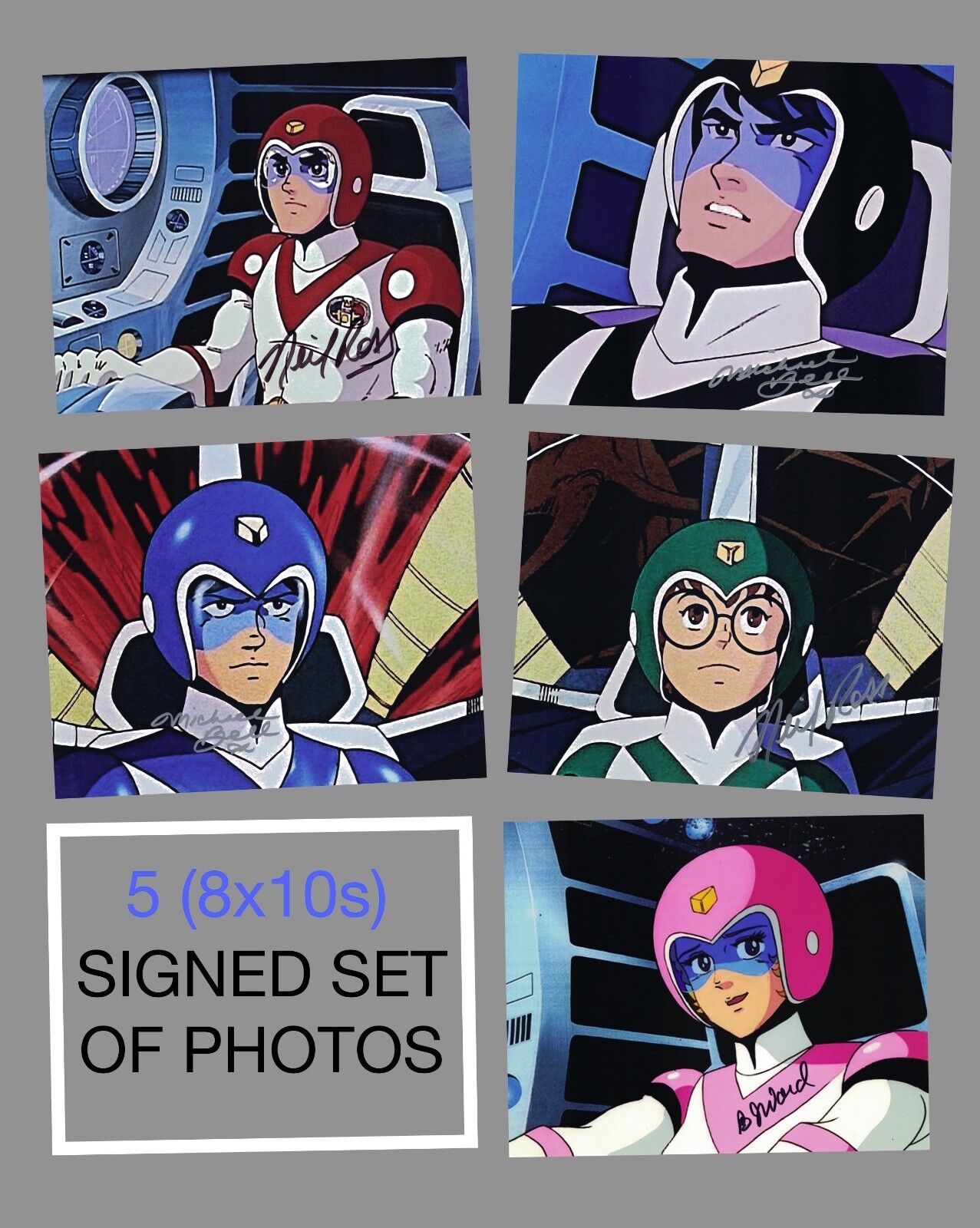 VOLTRON Cast (5) Signed 8x10 Photo Poster painting Set Autograph Bell + Ward + Ross JSA COA Cert