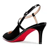 啦啦啦65mm Women Slingback Pumps Ankle Strap Jenlove Stiletto Mid Heel Close Pointed Toe Dress Red Bottoms Shoes  James Yang