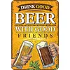 Beer with Friends - Metal Tin Signs(8*12Inch/12*16Inch) - Bar