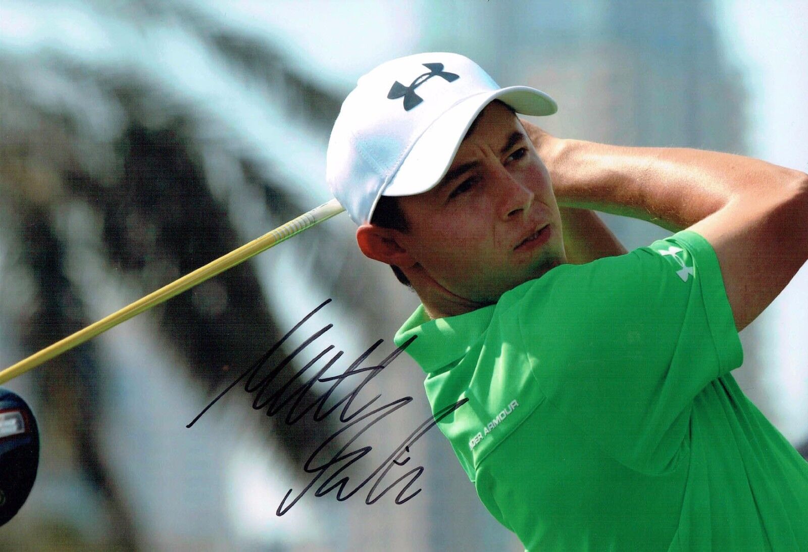 Matthew Matt FITZPATRICK SIGNED Golf Autograph 12x8 Action Photo Poster painting AFTAL COA