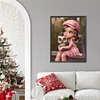 Diamond Painting -DIY Round Drill Girl with Pet Character(35x45 CM)
