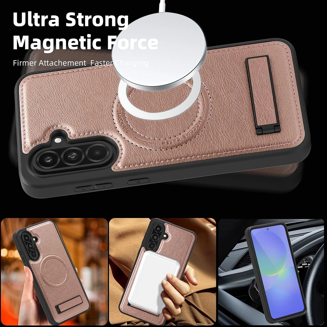 Samsung Galaxy Z Fold 6 Leather Case Magnetic Protective Case Holder Phone Case