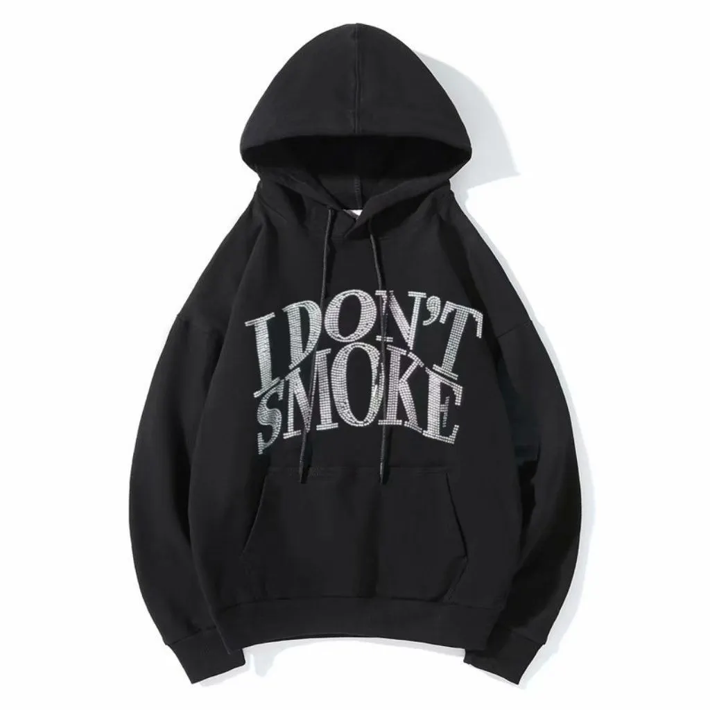 Brownm Don't Smoke Rhinestone Hoodie