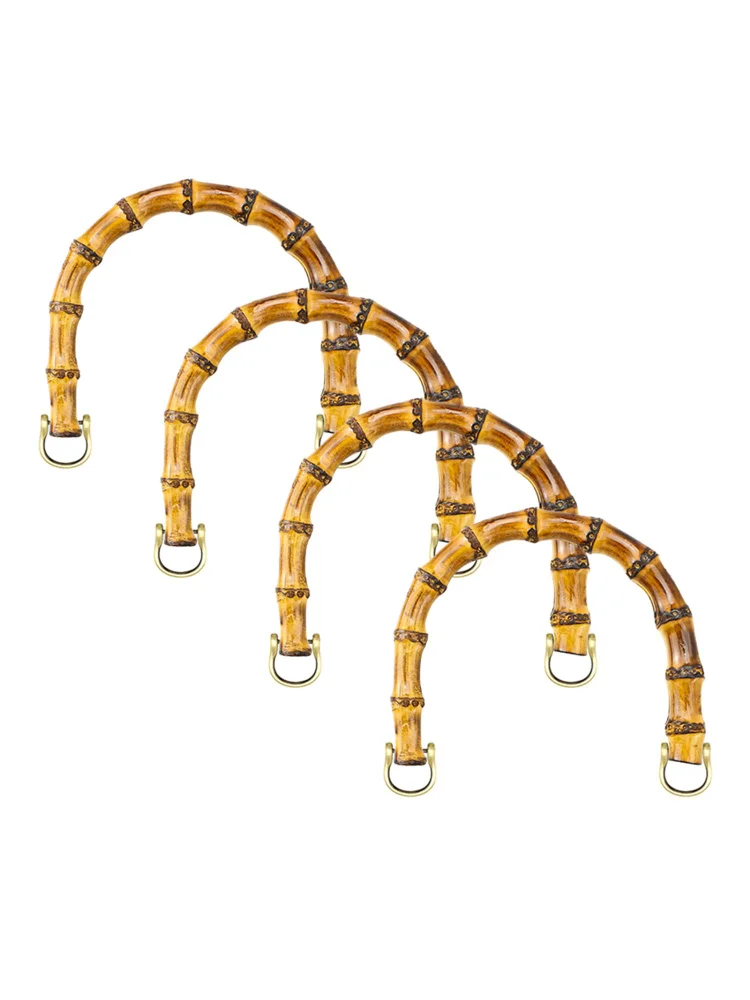 4pcs Imitation Bamboo Bag Handles Handling Replacement for Purse Handbags
