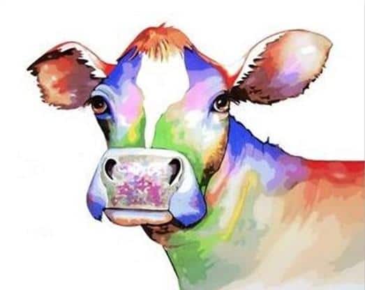 

Colorful Cow – Paint By Numbers - 40*50CM, 501 Original
