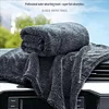 Double-sided car wash towel with braids, car cleaning cloth, super absorbent car wash towel