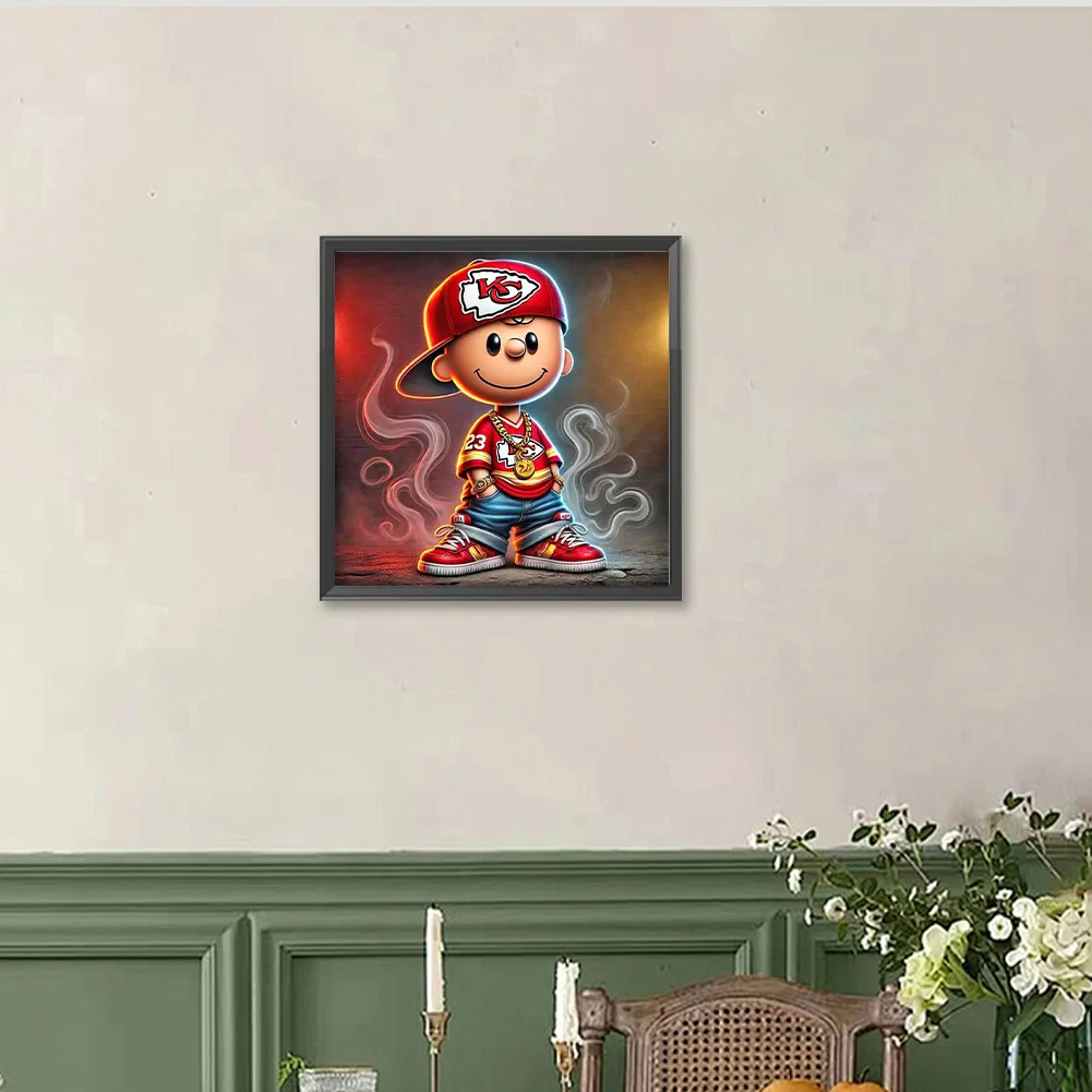 Diamond Painting - Full Round Drill - Kansas City Chiefs(Canvas|40*40cm)