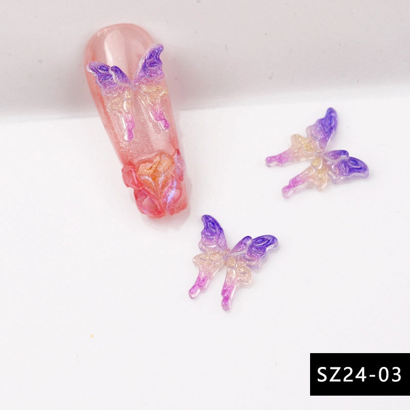 Butterfly Resin Nail Decoration Accessories