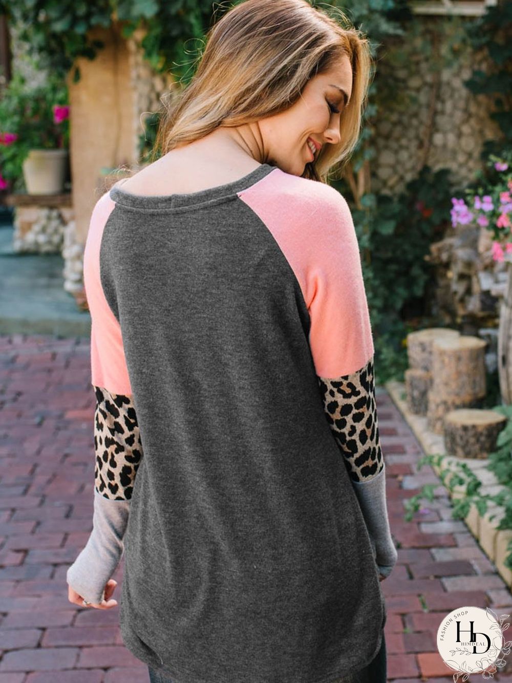 Round Neck Stitching Top T-Shirt