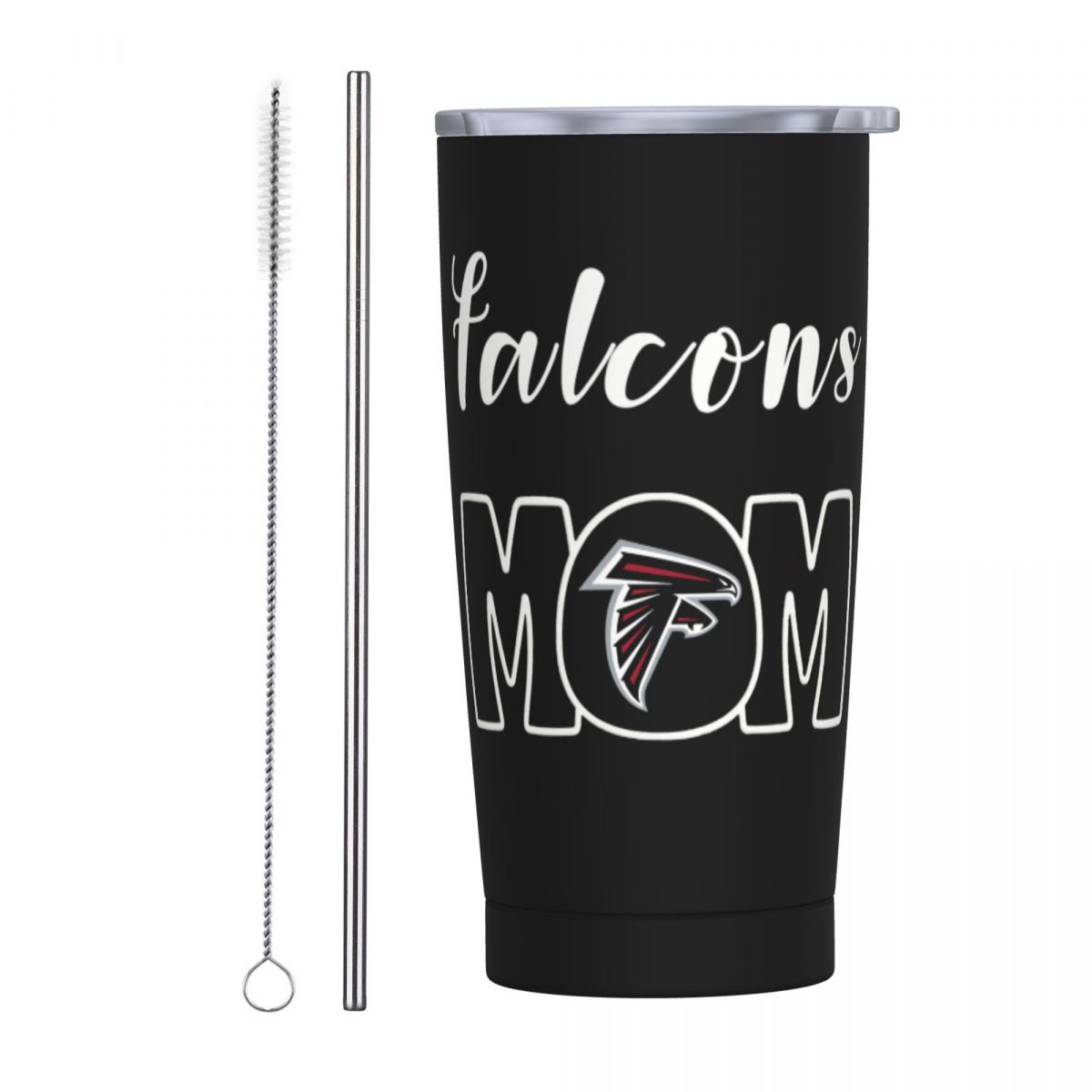 Atlanta Falcons Mom 20oz Tumbler with Lid and Straw
