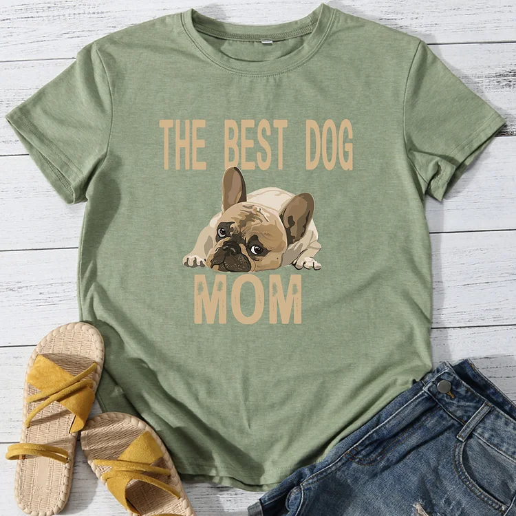 Rescue dog mom T-shirt Tee -013409