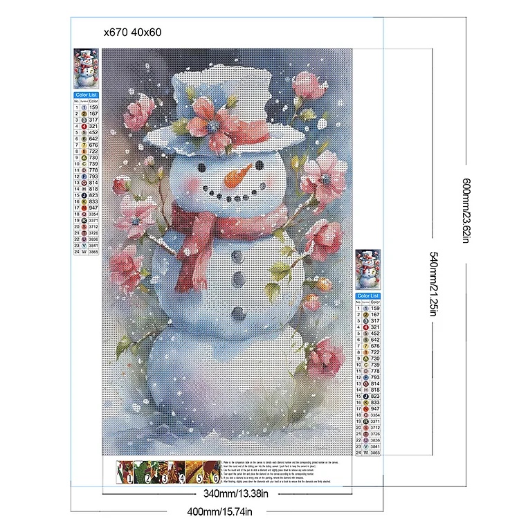 4PCS Special Shape+Round Diamond Painting Bookmark Kits Kits(Cartoon  Snowman #6)