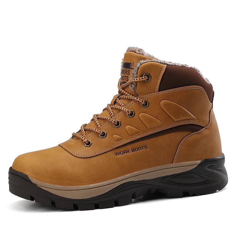 Dacomfy Men's Velvet High-top Hiking Outdoor Winter Boots 