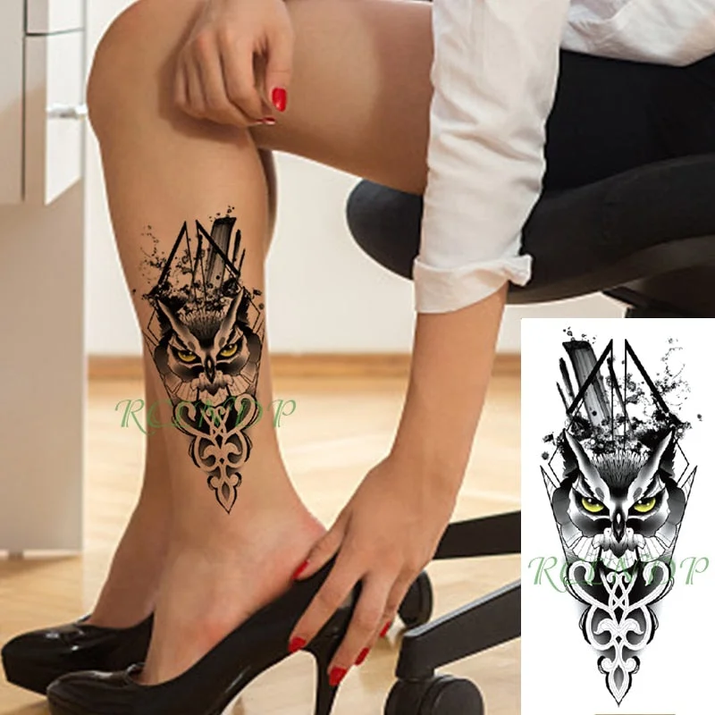 Waterproof Temporary Tattoo Sticker Cute Love Bird Leaf Crow Arabic Script Fake Tatto Flash Hand Arm Art Tatoo for Women Men