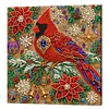 Christmas DIY Special Shape Diamond Painting Pearl Art With Inner Frame Kit 25x25cm(Christmas Cardinal)